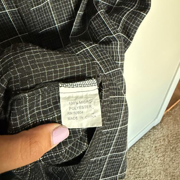 PRONTI COLLECTION BY PHITA Mens Shirt 3X Black Short Sleeve Geometric Club 70s - Picture 4 of 6